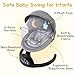 Baby Swings for Infants, Portable Baby Swing for Indoor and Outdoor, Bluetooth Baby Swing with Music Speaker, 5 Point Harness Belt, 5 Speeds and Timing