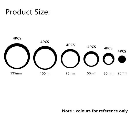 Kissbuty Mirror Wall Stickers, 24 Pcs Circle Mirror Wall Decals Crystal Acrylic Removable Mirror Wall Stickers Wall Decoration Murals For Home Living Room Bedroom Decor #TOP4