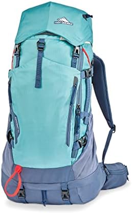 High Sierra Pathway 2.0 Backpack with Hydration Storage Sleeve, for Hiking, Biking, Camping, Traveling, Arctic Blue, 60L