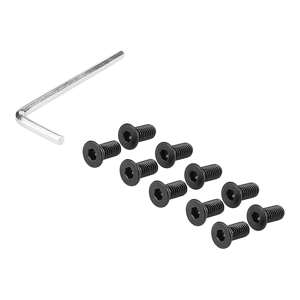 Kit de montaje de tornillo de acero inoxidable con llave para scooter eléctrico Ninebot ES1/ES2/ES3/ES4, juego de repuesto de pernos de mástil de frente, color negro
