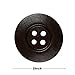 YAKA 30pcs Brown Round Wood Buttons 4 Holes,Craft Buttons for Sewing Clothing, Large Size 2Inch