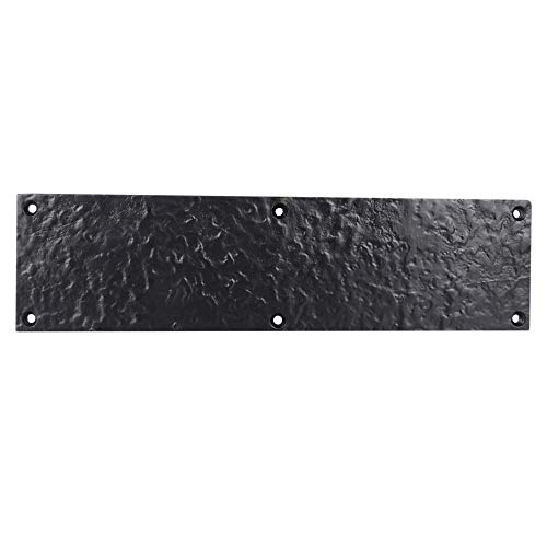 SKANDH Iron Black Powder Coated 11.5\" X 3\" Inch Push Plate For Door