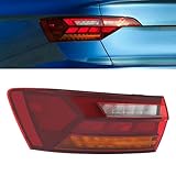 EnSyuSuMa For 2019-2023Volkswagen Jetta Tail Light, LED Left Driver Side Taillight Assembly, Rear Brake Light OEM VW2805128, 17A945096A, VW2804128, 17A945095A (Left Tail Light)