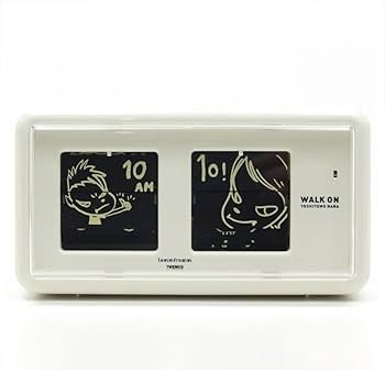 【新品／未開封・保証付き】奈良美智 パタパタクロック WALK ON ベージュ 奈良美智 パタパタクロック [WALK ON(ブルー)]｜ラムフロム - アート