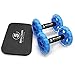 5BILLION Ab wheel Roller & Rueda Abdominal - Double Ab wheel - Entrenamiento para Abs, Espalda, Brazos, Hombros, Torso, Caderas - Libre Cojín Del Arrodillamiento (azul)