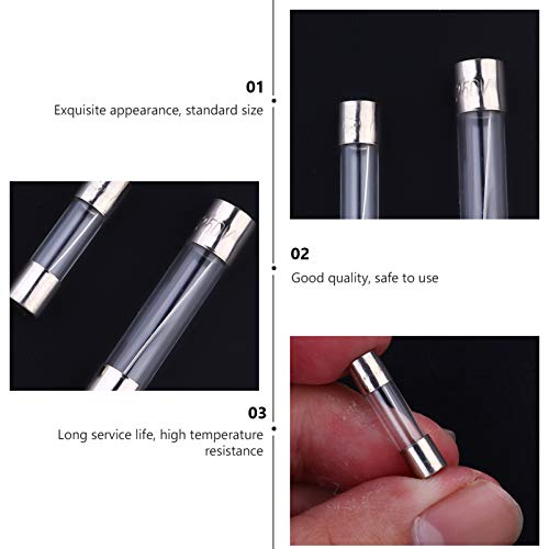 UKCOCO Conjunto de FusÃ­veis de Vidro 60Pcs FusÃ­vel de Vidro 5X20mm Variedade de FusÃ­vel de Vidro