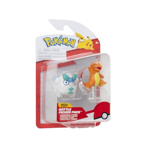 Pokemon Battle Figure Pack - Galarian Darumaka & Charmander, Galar-flampion & Glumanda, 2 pulgadas y 3 pulgadas - Image 2