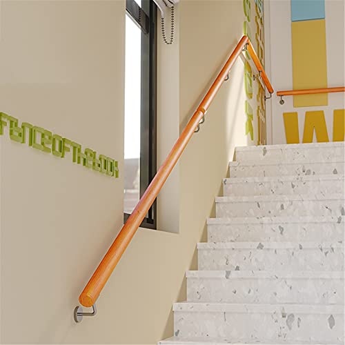 Main courante escalier en bois rustique avec kit complet de fixation