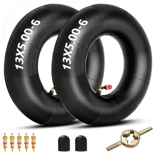 FVRITO 13x5.00-6 Inner Tube Compatible with Razor Dirt Quad Versions 1-18 Go Kart ATV Yard Tractor Snow Blower Lawn Mower Pressure Washer Hand Truck Wheelbarrow 2 Pack Replacement 13x5-6 13x5x6 Tube