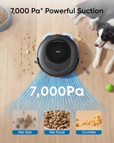 Image of eufy Robot Vacuum Omni C20, 7,000 Pa, 60 Days Self Emptying, Auto Mop Washing, Auto Drying, 3.35 inch Ultra Slim, Transparent Tanks, Robot Vacuum and Mop Combo