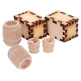 Style vintage : comprenant un tonneau à vin miniature et des accessoires pour maquette de bateau en bois, cet ensemble confère un style nautique classique, idéal pour les maisons de poupées, les collections, les tonneaux à whisky miniatures et les accessoires pour boissons miniatures