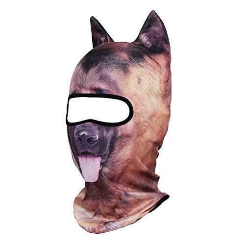Image of WTACTFUL 3D Animal Ears Balaclava, Breathable Face Mask for Halloween
