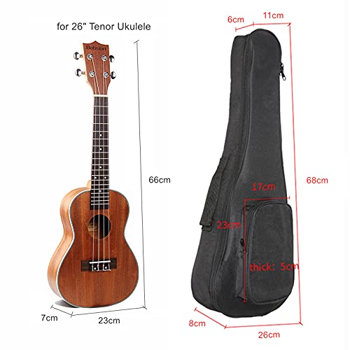 Generic Housse de transport pour ukulélé ténor de 26 », sac à dos Oxford imperméable avec bandoulière réglable, poignées… - Les Beatles, Paul McCartney, John Lennon, RIngo Starr, George Harrison Generic Housse de transport pour ukulélé ténor de 26'', sac à dos Oxford imperméable avec bandoulière réglable, poignées… – Image 8
