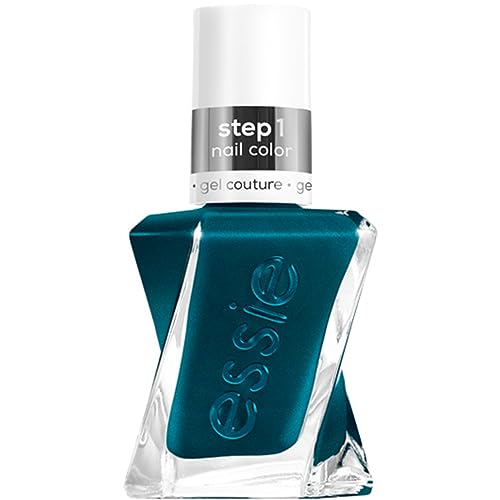 essie gel couture long-lasting nail polish, vegan, teal, Jewels And Jacquard Onl