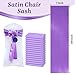 VDS Satin Chair Sashes Chair Cover Back Tie Sateen Bows Ribbon for Wedding Birthday Graduation Engagement Ceremony Event Party Banquet Venue Hotel All Dining Chair Decoration (10PC) (Lavender)