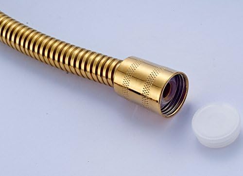 1.5m Gold Stainless Steel Antique Brass Shower Hose Replacement Hand Spray Pipe (Gold)