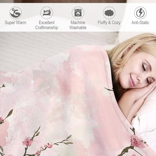 Couverture en micro polaire à fleurs douce pour lit et canapé - 4