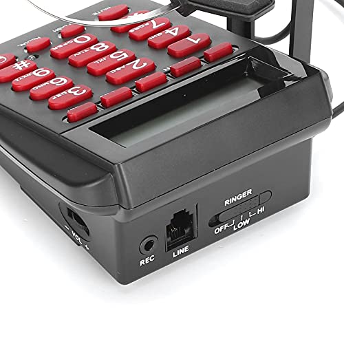 Teléfono con cable de casa HT720 para teletrabajo con auriculares y manos libres regulable 5