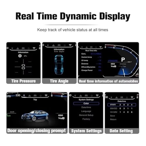 Velocímetro LCD compatible con BMW Serie 3 E90 E91 E92 2005-2012 cuadro digital ID8 2