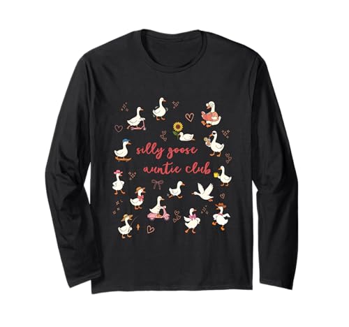 Silly Goose Auntie Club Blessed Aunt Pregnancy Announcement Long Sleeve T-Shirt