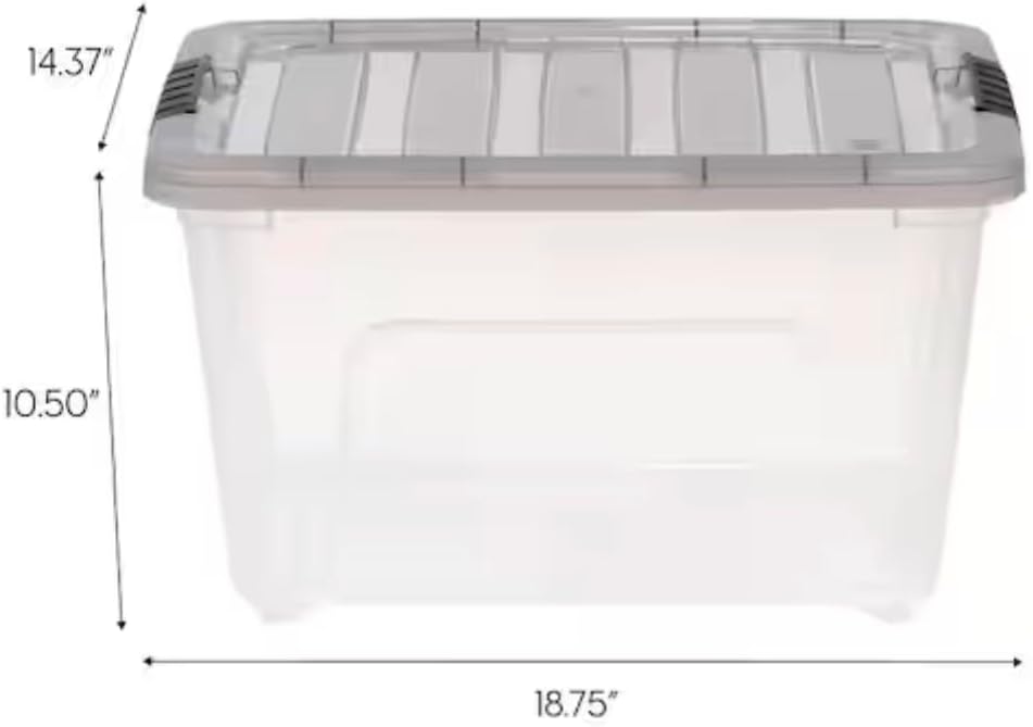 Clear 8 Gallon Plastic Storage Box FZ70245