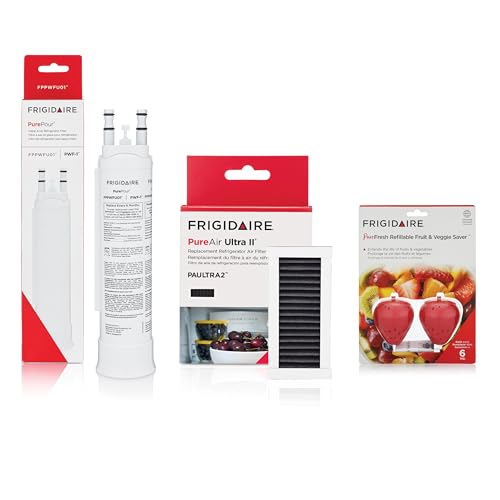 Frigidaire PurePour PWF-1 (FPPWFU01) & PureAir Ultra II (PAULTRA2) & PureFresh (FRPFUFV2) Water & Air Filter Combo Kit