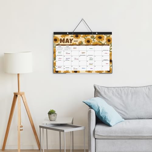 Image of SUNEE Desk Calendar 2026-2027, 17 inch x 12 inch, 18-Month Monthly Desk Calendar from Jul. 2026 - Dec. 2027, Academic Desk Calendar for Teacher, School, Seasons Color