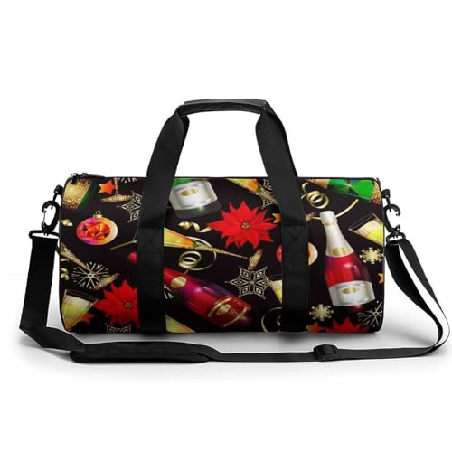 Champagne sac de sport élégant 45x23cm pour voyage et week-end
