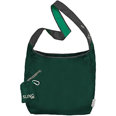 ChicoBag rePETe Crossbody Sling with Carabiner Clip | Recycled Crossbody Bag | Eco Friendly | Green Coral Cover