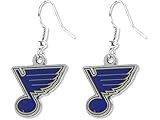 aminco NHL St. Louis Blues Logo Dangler Earrings, Size 2.5