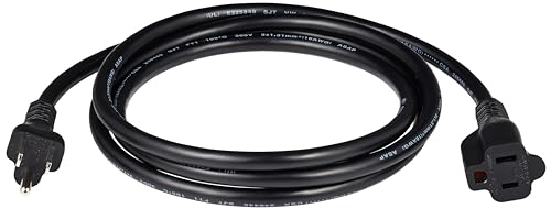 amazon basics extension cord 6 ft 3 prong outlet extender indoor extension cord 13 amps 125v black