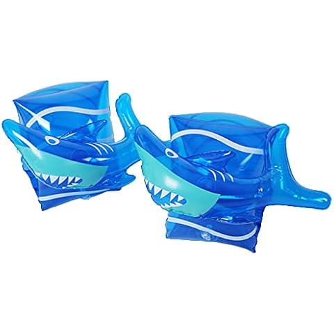 Feliciay 2 Pieces Swim Arm Floaties Inflatable Swim Armbands for Kids, shark Swimming Arm bands Sleeves Swimming Rings Tube Armlets Band Swim Trainers Children's pool safety equipment (C) Cover