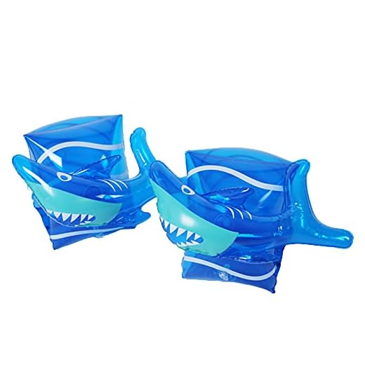 Feliciay 2 Piezas De Flotadores De Brazo De Natación Brazaletes De Natación Inflables Para Niños, Bandas De Brazo De Natación De Tiburón Mangas Anillos De Natación Brazaletes De Tubo Banda (C)