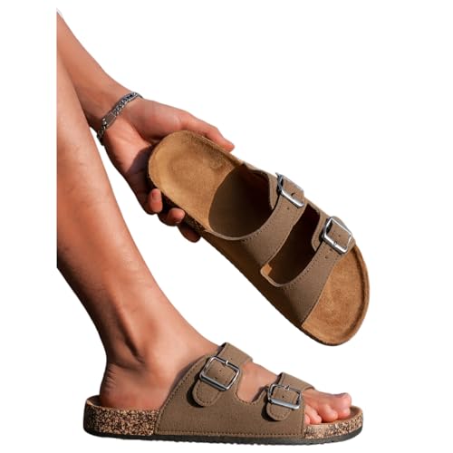 Chic slides en liège avec finition daim pour homme élégant