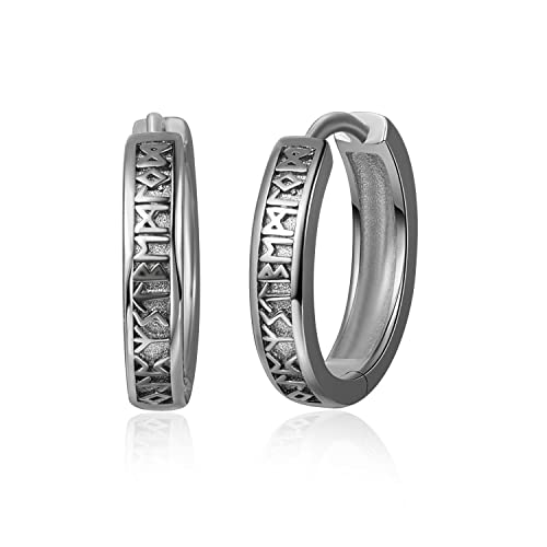Rune viking anneaux d'oreilles en argent 925, votre style affirmé au quotidien