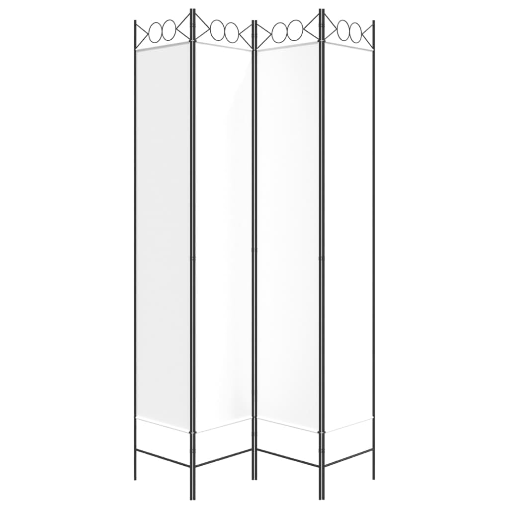 Paravent pliable 4 pièces Blanc 160 x 220 cm