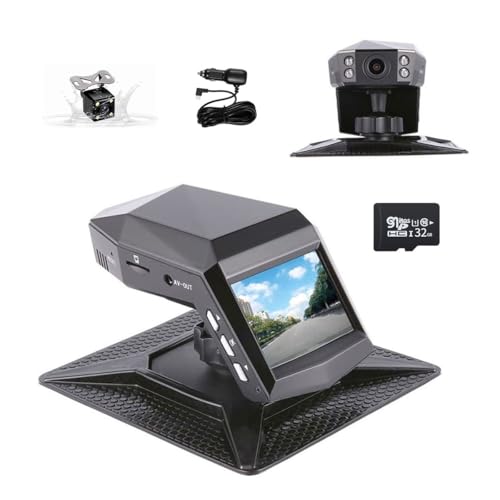 XYBkey - Telecamera da cruscotto per auto con doppia registrazione