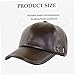 CNAFGBGG 1PC Leather Baseball Cap, Soft Comfortable Adjustable PU Baseball Cap, Vintage Biker Hat for Men, Women, Dark Coffee.