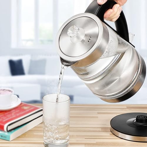 Kettle Eléctrico de Vidrio con Filtro Acero Inoxidable 2L 1000W miniatura 6