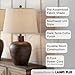 Regency Hill Glenn Farmhouse Rustic Southwestern Natural Cottage Table Lamps 27