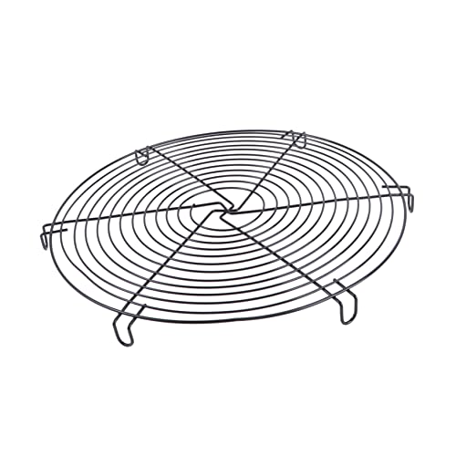 OKUMEYR 1Pc Black Cooling Rack for Baking Sturdy Dessert Drying Rack Non Stick Coating for Cookies Cakes Muffins Capacity Kitchen Helper
