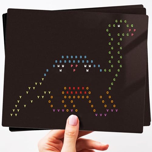 Image of Dinosaur Refill Template for Lite Brite Ultimate Classic, Light Toys Accessories for Light Up Board（12sheets， 8''x6.8'' ，Paper）