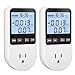 2 Pack Upgraded Watt Meter, Power Meter Plug Electricity Usage Monitor, Home Energy Monitor Consumption, Meter Sockets with Backlight, Overload Protection, 8 Modes Display