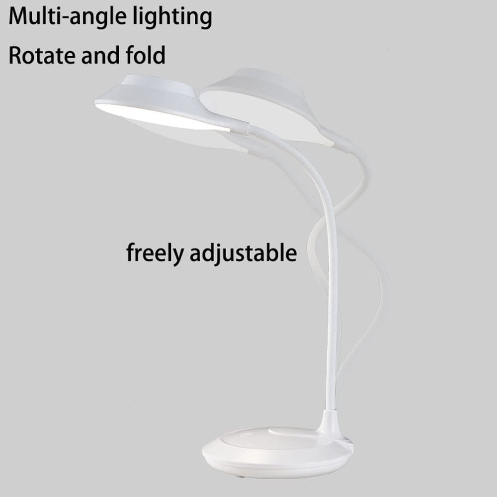 Lampe de bureau LED, lampe de bureau de lecture, 3200K-6500K, gradation continue, interrupteur tactile, lampe de travail de protection des yeux for l'étude, la lecture, l'artisanat, la couture, le tra
