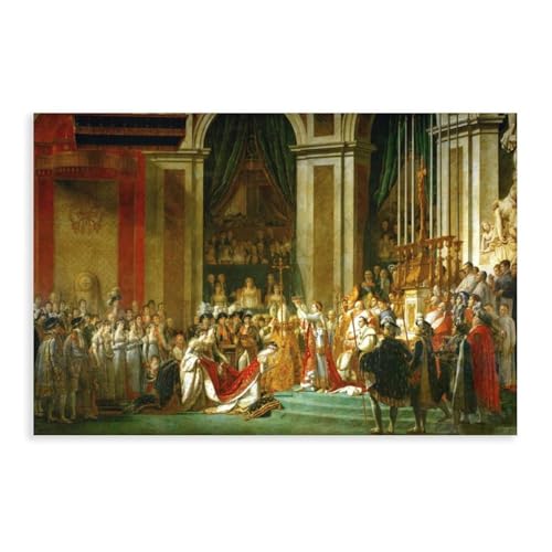 Impression sur toile Sacre de Napoléon par Jacques-Louis David pour décoration murale