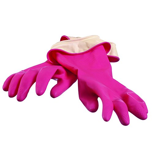 Casabella Premium Waterblock Gloves, Large, 1-Pair, Pink