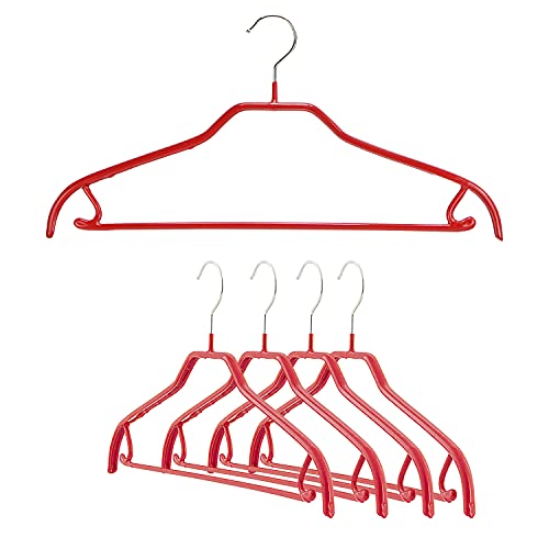 Listado y reviews de Camisa Lloyd favoritos de las personas. 35 MAWA by Reston Lloyd Silhouette Series - Percha de Ropa Antideslizante para Ropa con Barra y Gancho para Pantalones y Faldas, Estilo 41/FRS, Juego de 5, Color Rojo