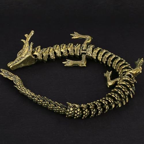 Figurine de dragon en cuivre faite main pour une décoration de bureau raffinée - 6