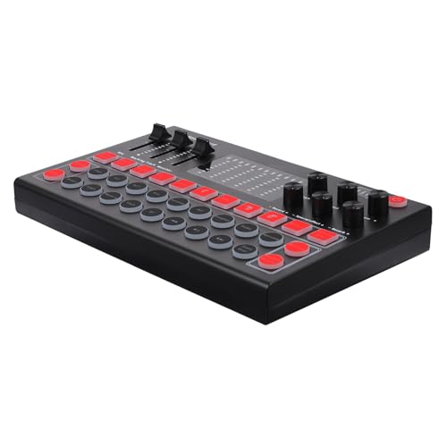 Housoutil Versatile Voice Changer Sound Card Chip for Streaming Karaoke and Music Recording Portable Audio Mixer for Podcasters and Live Shows