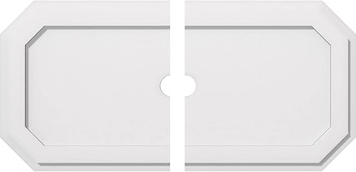 Miniatura 14 de Ekena Millwork CMP36X18ED-03000 Medallones de techo de uretano contemporáneo de PVC de grado arquitectónico Emerald 36"W x 18"H x 3"ID x 12 1/2"C x